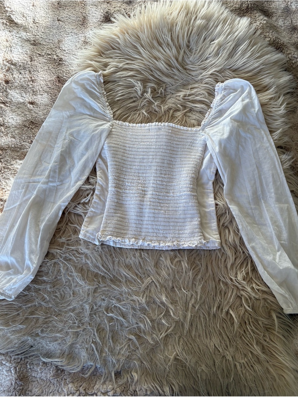 Reformation Cream Isadora Longsleeve Top - Picture 4 of 5